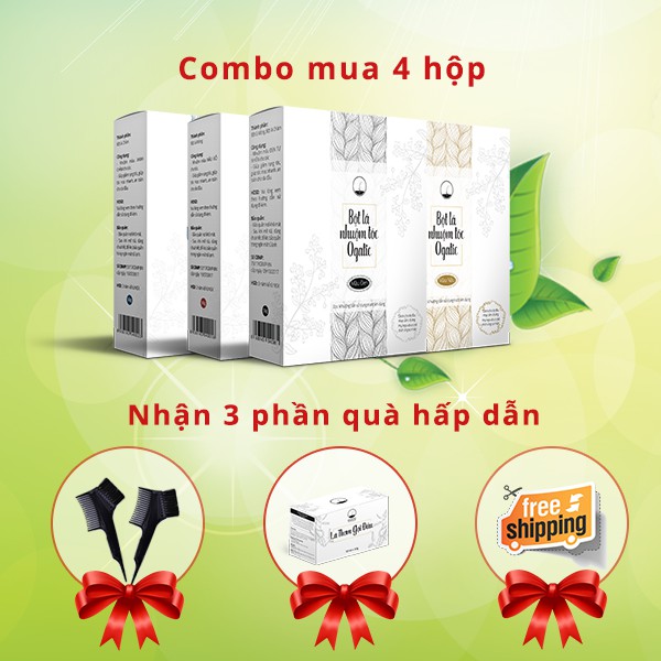 COMBO BỘT LÁ OGATIC MUA 4 TẶNG 1