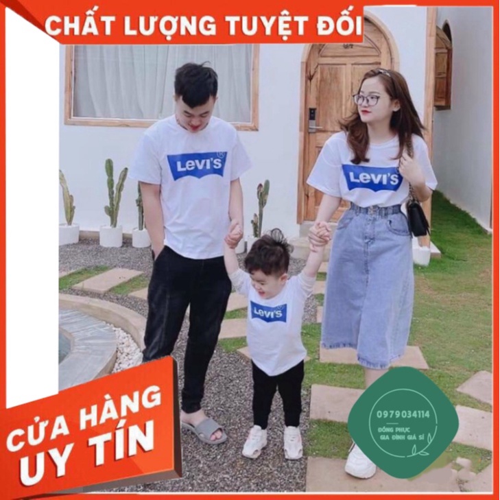 Áo gia đình 3 4 5 người đồng phục độc đáo nổi bật thun cotton mềm mịn màu trắng GD0019T Áo thun giá sỉ