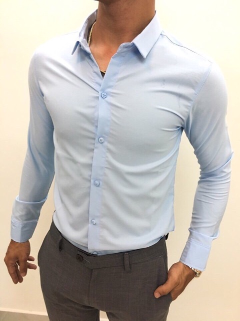 SƠ MI NAM TRƠN LỤA CAM KẾT HÌNH SHOP TỰ CHỤP | BigBuy360 - bigbuy360.vn