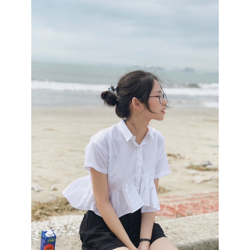 Áo sơ mi phối bèo - Wavy shirt - SODA POP