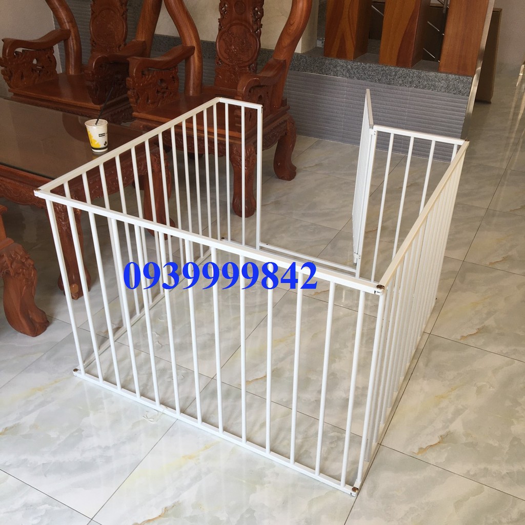 Quây cũi bằng sắt cho bé 3d