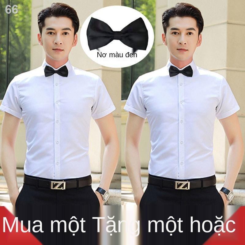 áo đội tuyển nam mùa hè tay ngắn chú rể váy cưới anh trai trang phục Hôn nhân cướp nụ trắng quần lót màu hồngX