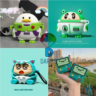 Case bảo vệ Airpods Pro/1/2 crayon shin-chan phi hành gia ếch xanh nõn/ Adventure BMO/ vịt duckoo EARISE