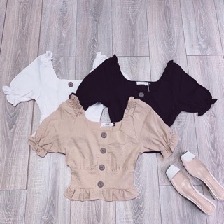 Áo croptop cổ u