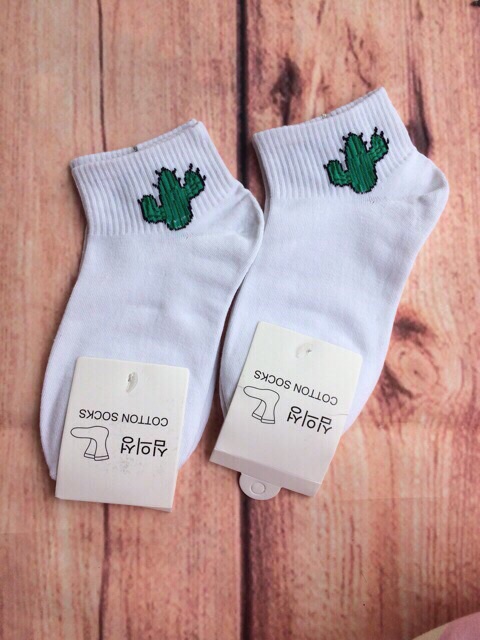 Tất vớ cổ họa tiết chất cotton phong cách Hàn Quốc