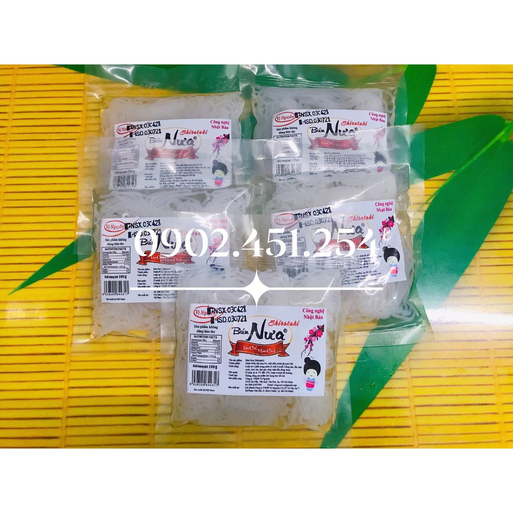 Bún Nưa Cuộn Keto Das Vị Nguyên Gói 100Gram