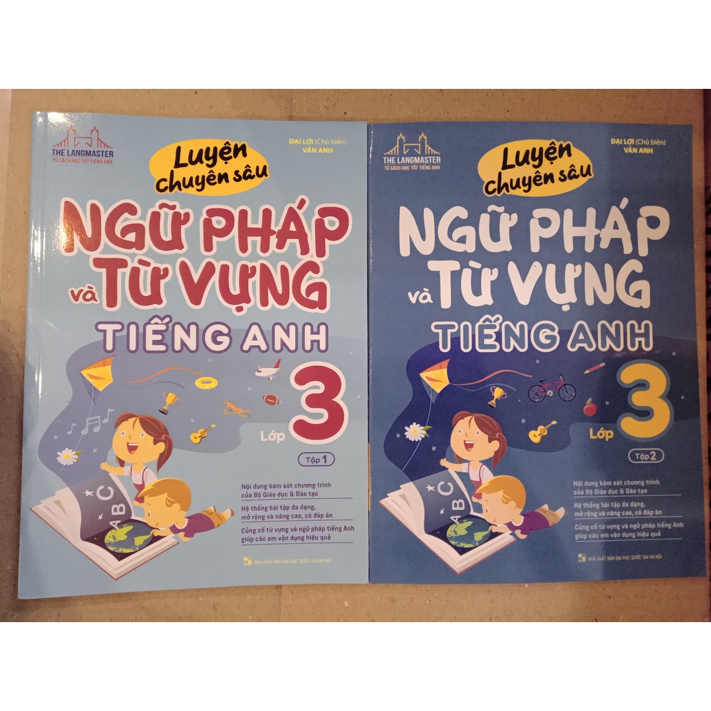 Sách - Combo Luyện chuyên sâu ngữ pháp và từ vựng Tiếng Anh 3 (tập 1+tập 2)