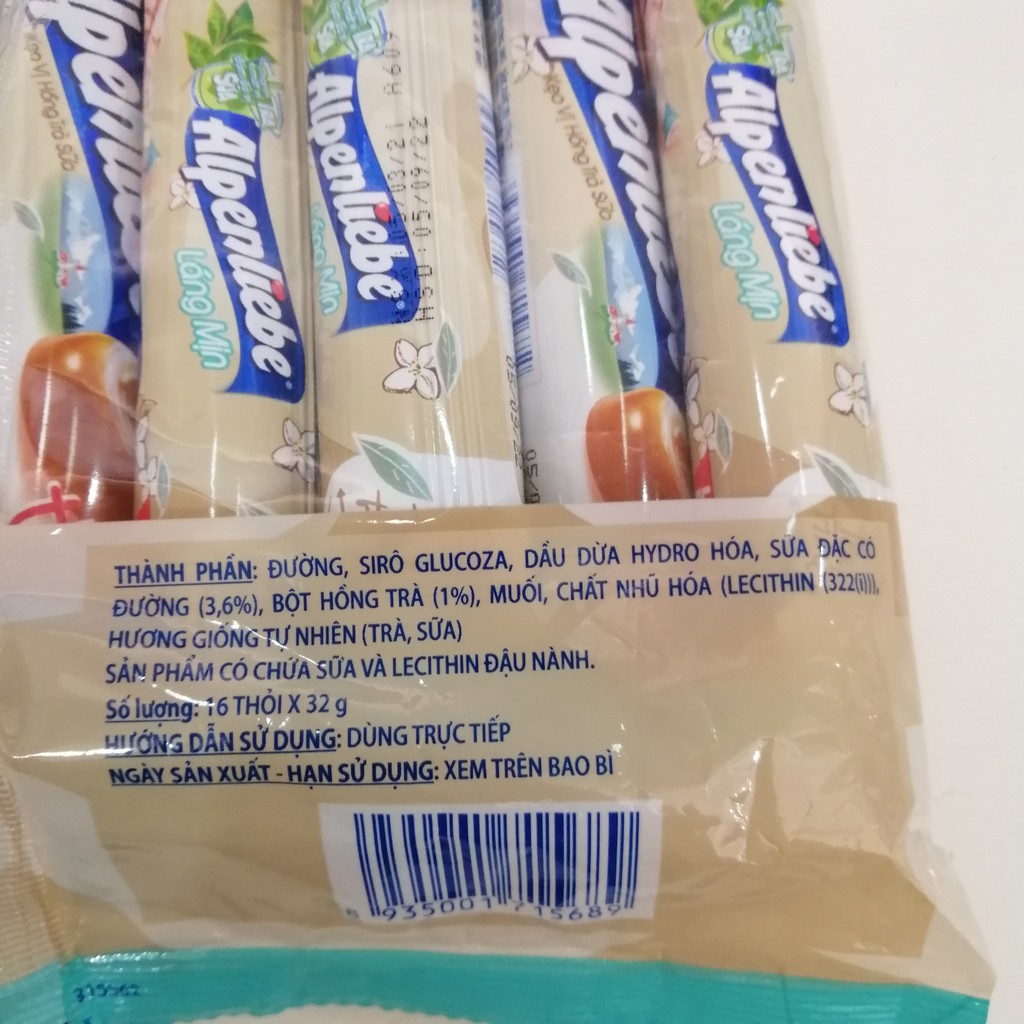 Kẹo Vị Hồng Trà Sữa Alpenliebe Milktea (Gói 16 thanh)