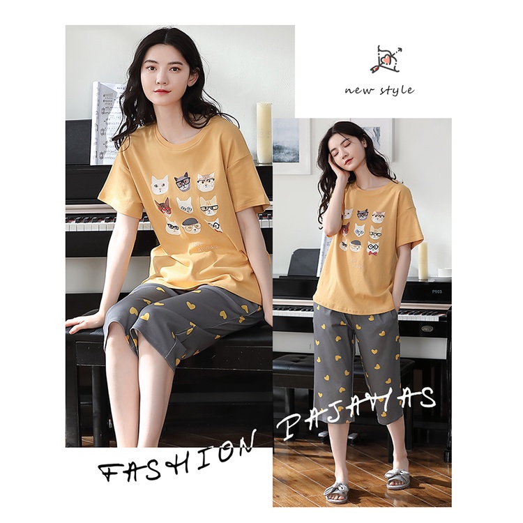 Đồ mặc nhà nữ trẻ trung chất thun cotton 100% BA5037 | BigBuy360 - bigbuy360.vn