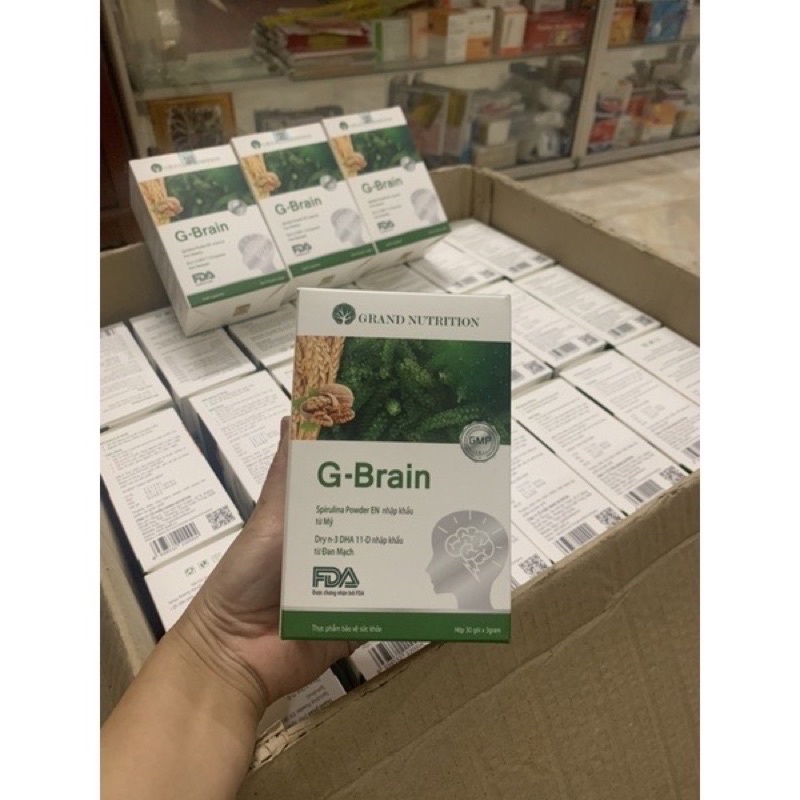 ✔️Cốm trí não gbrain hộp 30 gói.