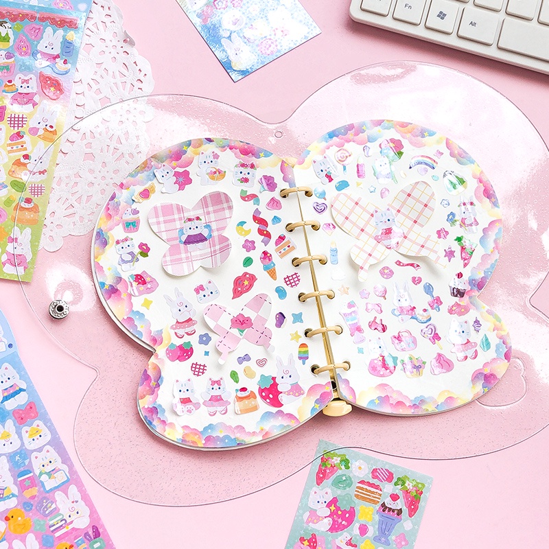 Flowertree 1 Sticker Dán Trang Trí Hình Mèo Dễ Thương