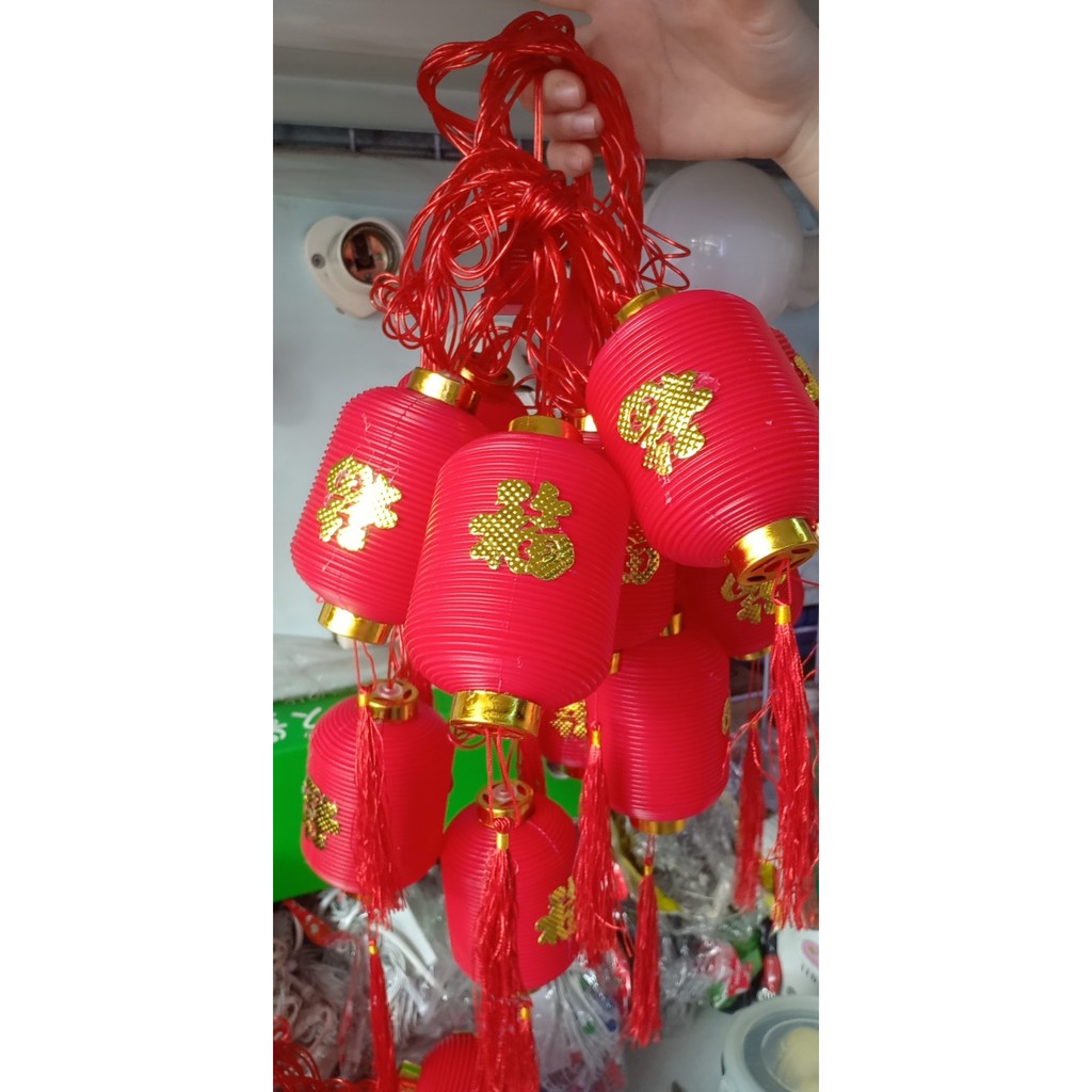 ✨ Lồng đèn dài 12 trái màu đỏ  trang trí tết ngày lễ✨