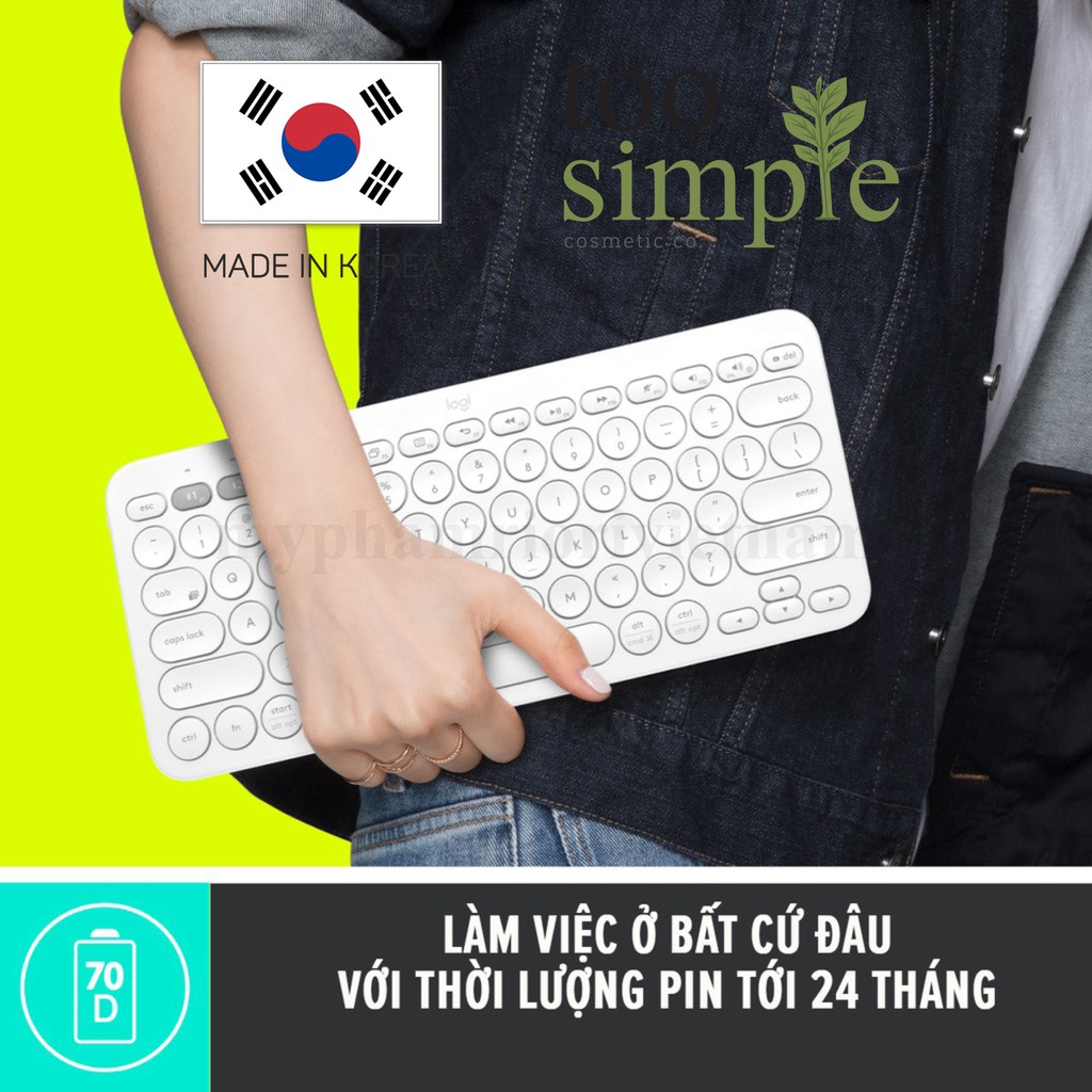 Bàn phím Bluetooth Logitech K380 Multi-Device - Kết nối Bluetooth cùng lúc 3 thiết bị