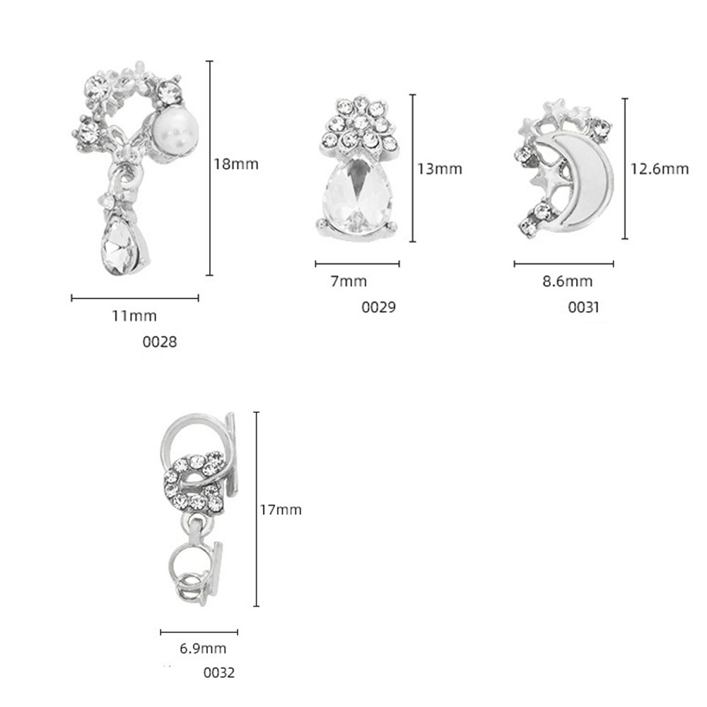 [Hàng mới về] Set 10 phụ kiện đính móng trang trí nghệ thuật xinh xắn