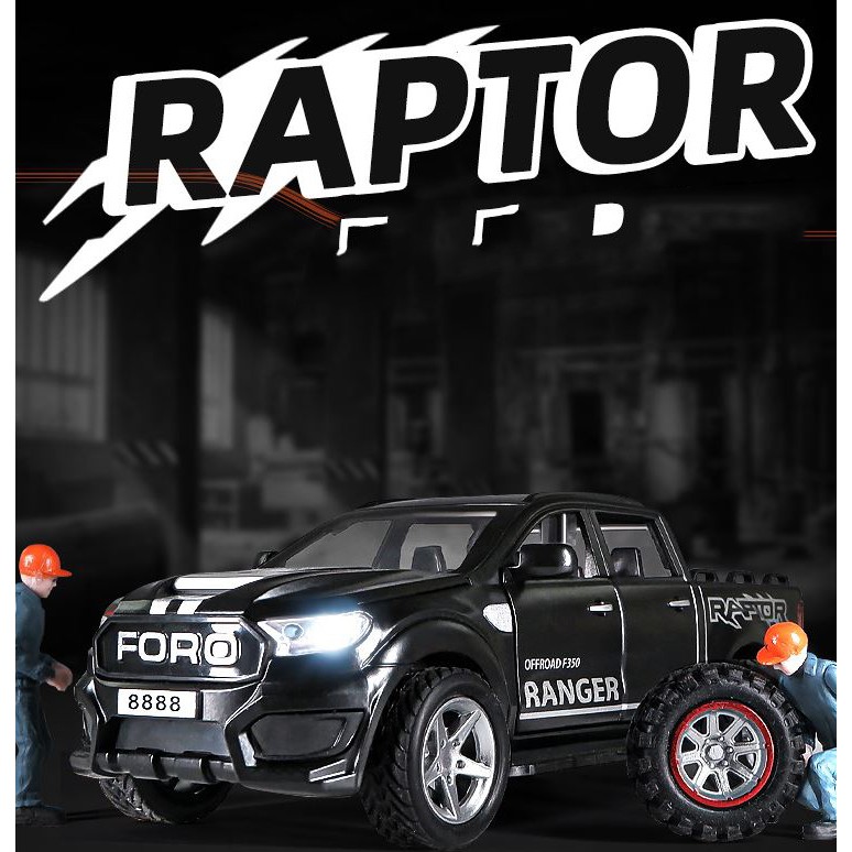 Xe mô hình kim loại Ford Ranger Raptor F350 Tỷ lệ 1:32