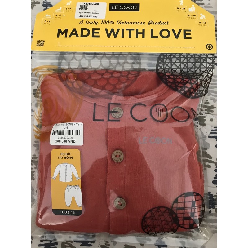 Thanh lý bộ Lecoon size 3-6m- Used