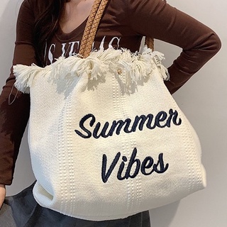 (HÀNG SẴN) Túi canvas SUMMER VIBED - Nhiều màu lựa chọn