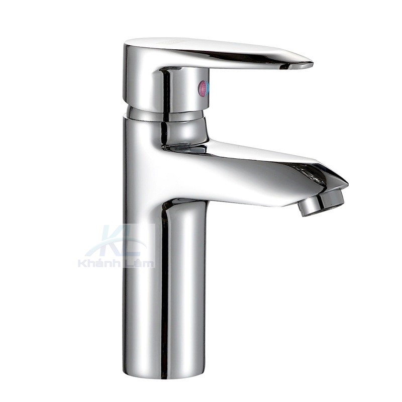 Vòi Rửa Mặt Lavabo Nóng Lạnh LOẠI GẬT GÙ Kèm Dây Cấp Nước Đồng Mạ Crome Cao Cấp V5110