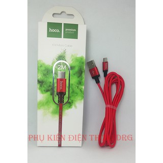 [CHÍNH HÃNG] Cáp sạc nhanh Hoco X14, cổng Micro USB, bọc dây dù, tương thích nhiều thiết bị