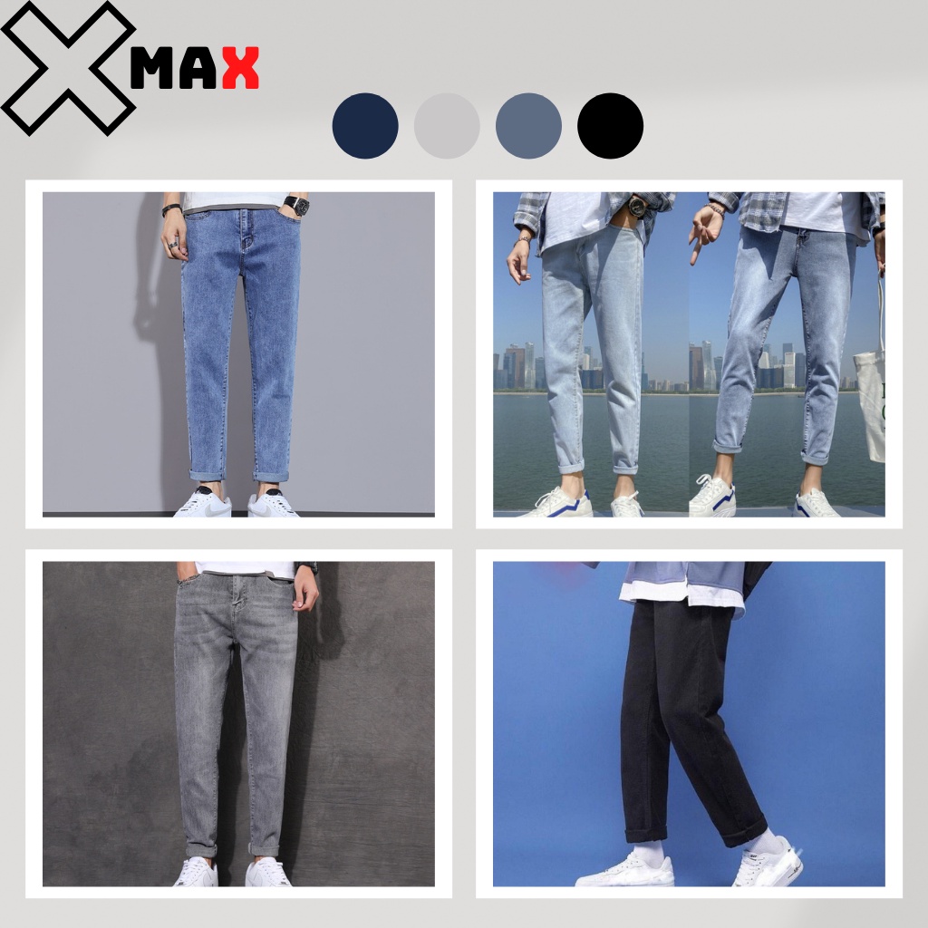 Quần jean baggy nam ống suông ống rộng vừa hotrend Hàn Quốc, Quần bò baggy nam dáng rộng MAXSTORE B010 | BigBuy360 - bigbuy360.vn