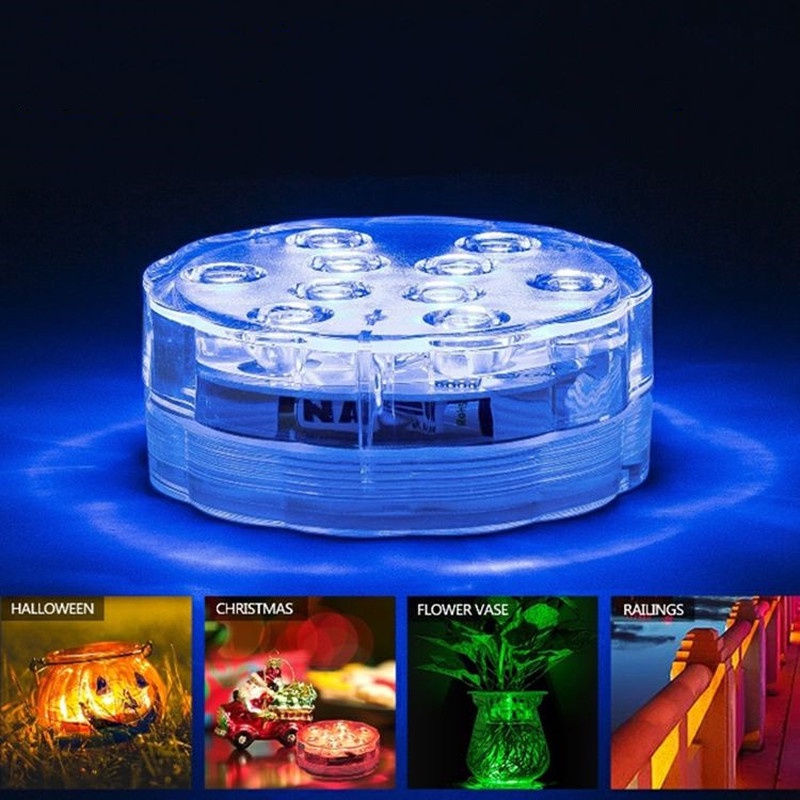 Đèn Lặn 10 Led Có Điều Khiển Từ Xa Chống Nước IP68