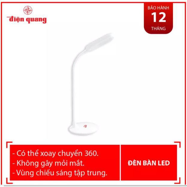 ĐÈN LED ĐỂ BÀN BẢO VỆ MẮT ĐIỆN QUANG ĐQ LDL05 3W, dùng cho học sinh, thiết bị chiếu sáng đọc sách, desk lamp