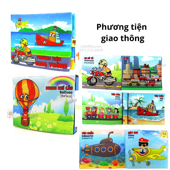 Bộ 4 Sách Vải Song Ngữ Cơ Bản Cho Bé Chơi Mà Học Giáo Dục Sớm - Pipo Việt Nam