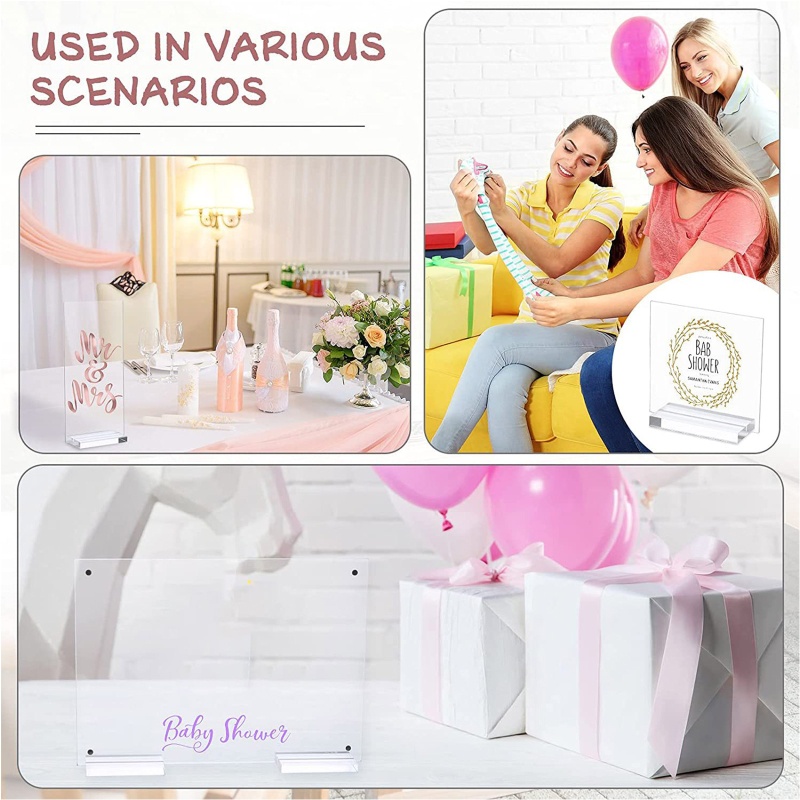 Giá Đỡ Bảng Số Bằng Acrylic Trong Suốt Tiện Dụng Cho Đám Cưới