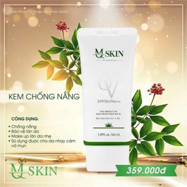 Kem chống nắng nhân sâm mqskin | BigBuy360 - bigbuy360.vn