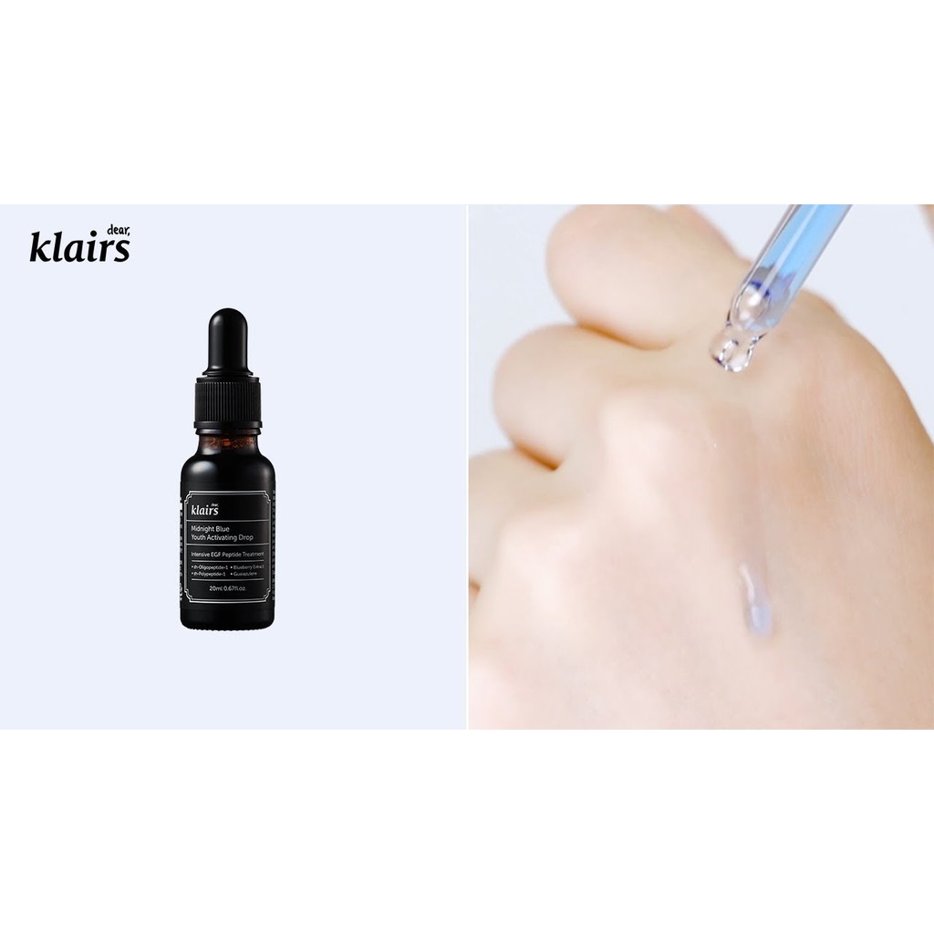 Tinh Chất  Phục Hồi Và Dưỡng Ẩm Da Ban Đêm Dear, Klairs Midnight Blue Youth Activating Drop 20ml