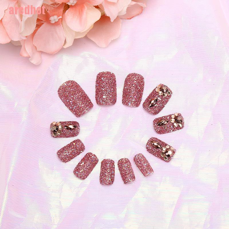 Set 24 Móng Tay Giả Đính Đá Sang Trọng