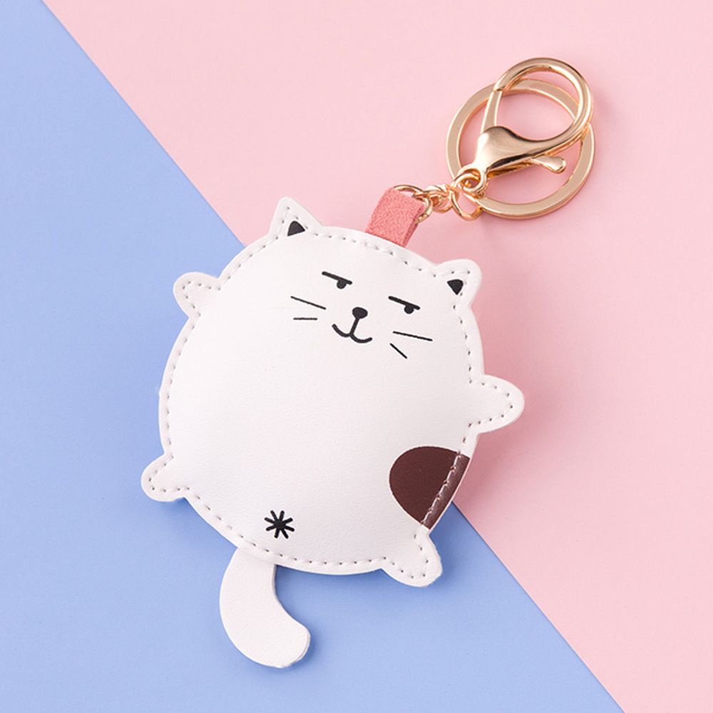 Móc khóa hình động vật hoạt hình bằng da PU dễ thương