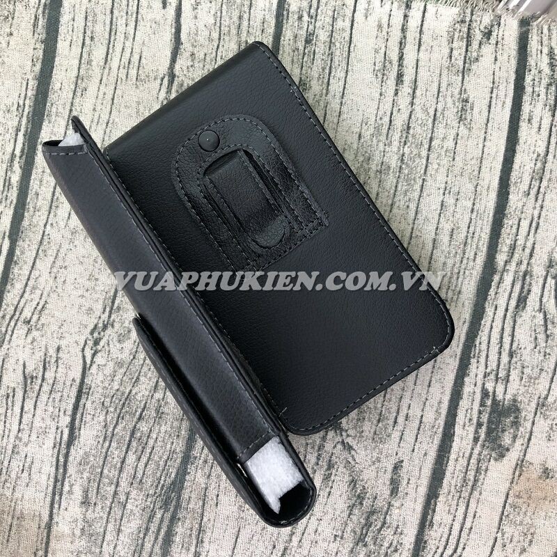 Bao da đeo thắt lưng, đeo hông, dựng đứng cho các dòng điện thoại 4.5 inch, 5.0 inch, 5.5 inch, 6.0 inch - Màu Đen