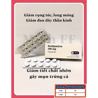 Viên uống bedipanthen – bổ sung vitamin B5,giảm tiết chất nhờn ở da gây mụn trứng cá,giúp tóc chắc khoẻ,hạn chế rụng tóc