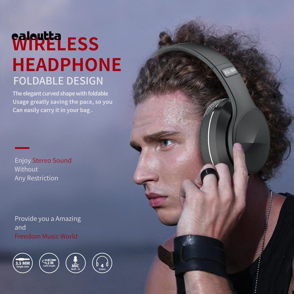✡YYS✡Over Ear Bluetooth 5.0 Stereo Bass Music FM Wireless Headphone Sports Headset