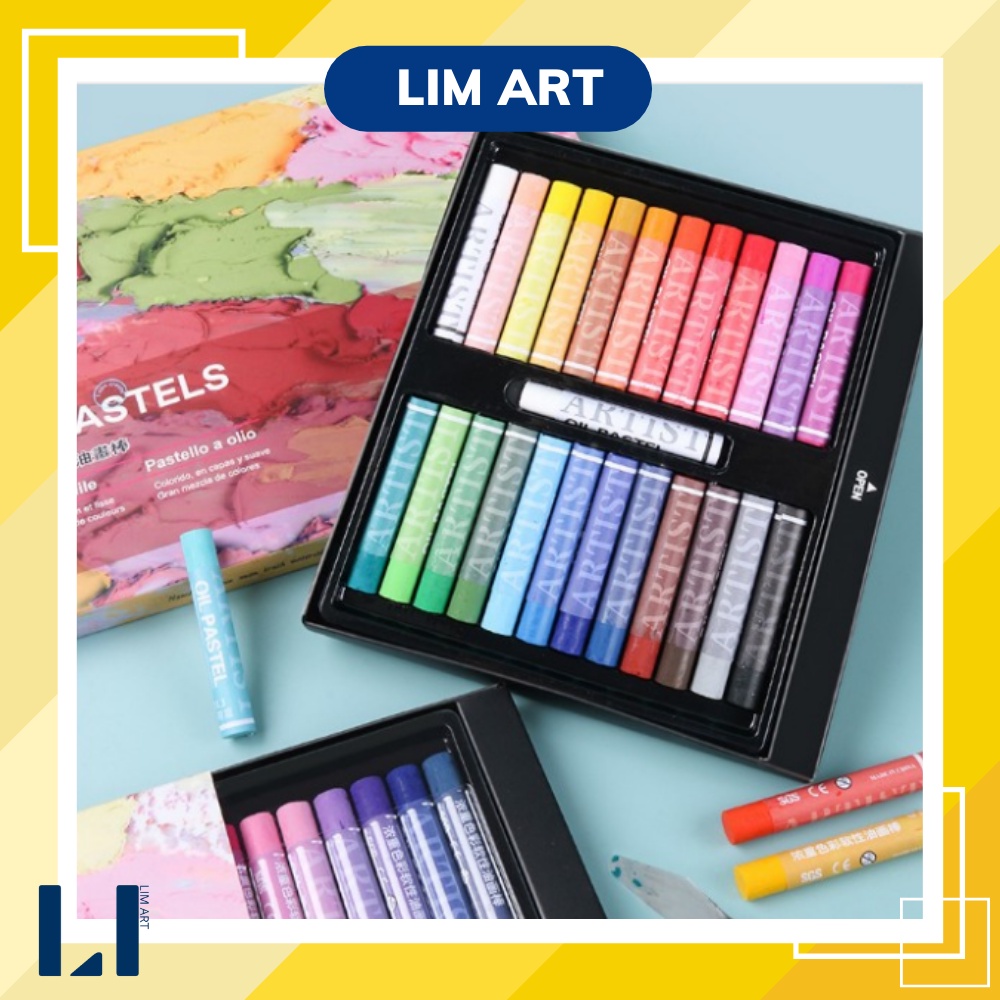 [Tặng bay vẽ] Màu sáp dầu Giorgione 12/24 màu soft oil pastels vẽ tranh chuyên nghiệp
