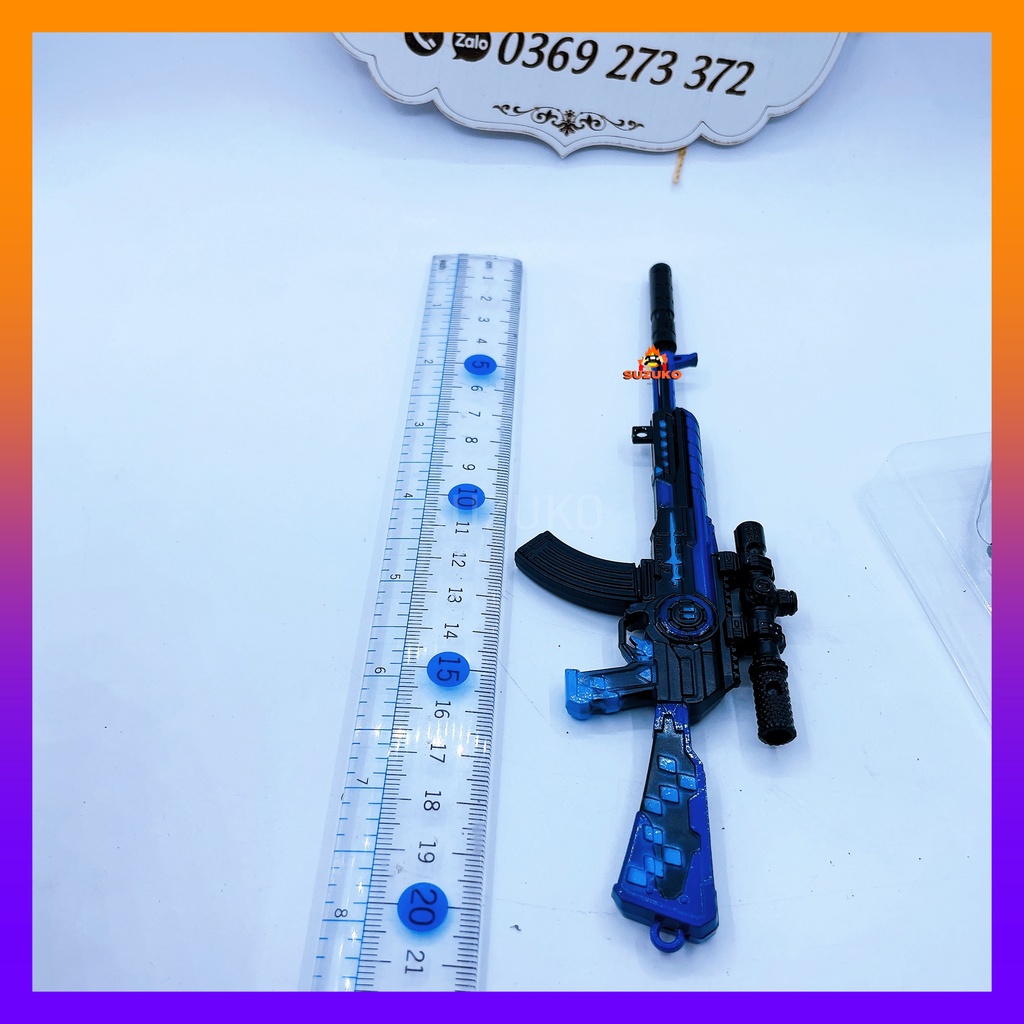 Mô hình súng kim loại lắp ráp pubg, csgo free fire đồ chơi lắp ráp AKM PEL Roaring Dreamer nhân vật dài 20cm sưu tầm