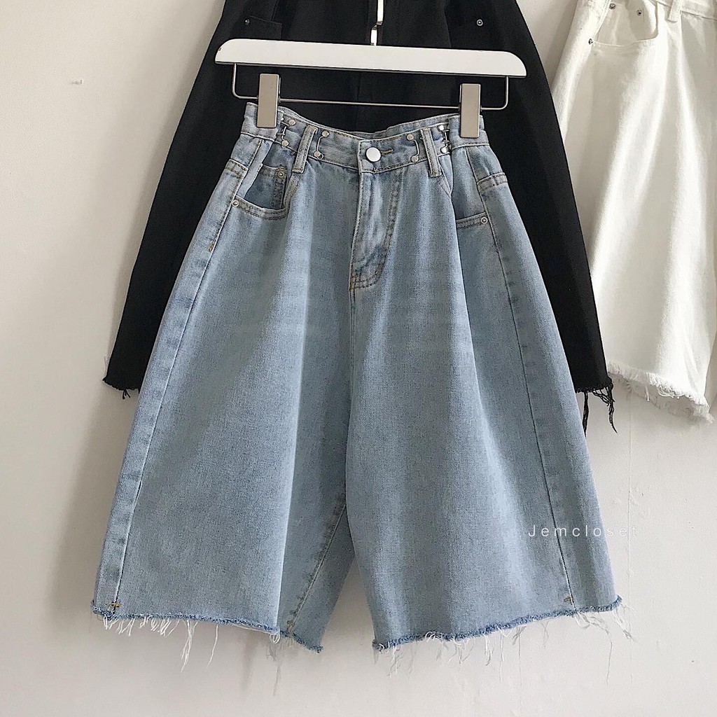 Quần Short Jean Nữ Cạp Cao Mặc Ở Nhà, Đi Chơi Đều Đẹp Phong Cách Cá Tính Có Nhiều Màu Hyy - 2497 JEMCLOSET