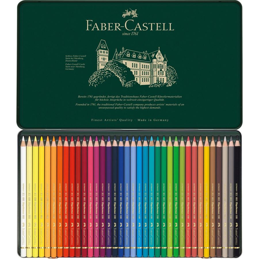 BÚT CHÌ MÀU KHÔ HẠNG HỌA SĨ FABER CASTELL POLYCHROMOS 24/36 MÀU HỘP THIẾC