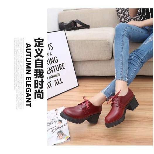 giày oxford nữ đế cao, giày oxford hàn quốc cao gót | BigBuy360 - bigbuy360.vn