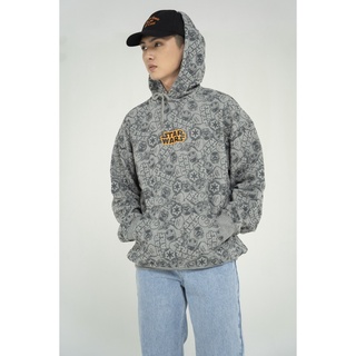 Áo hoodie boo unisex dáng oversized chất nỉ cao cấp in pattern starwars bzl