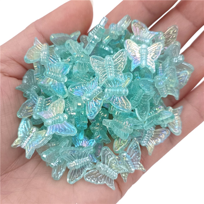 Bộ Hạt Hình Bướm Có Lỗ Dùng Làm Vòng Tay DIY Màu Sắc