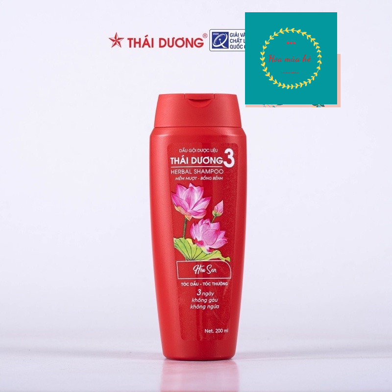SALE mạnh DẦU GỘI DƯỢC LIỆU THÁI DƯƠNG 3 HƯƠNG HOA CHAI 200ML HÀNG CHÍNH HÃNG GIÚP NGĂN GÀU RẤT tốt chai tiện lợi