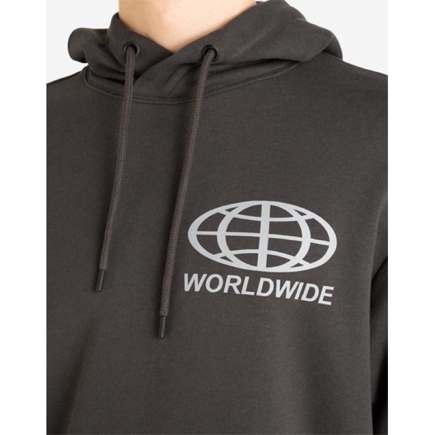 Áo Nỉ Hoodie Nam Rêu Đen WORLDWIDE GJ