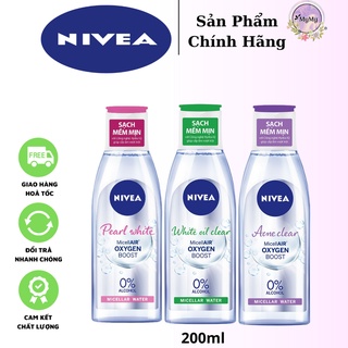 Nước tẩy trang nivea không cồn - cho da mụn - da khô - kiểm soát nhờn 200ml