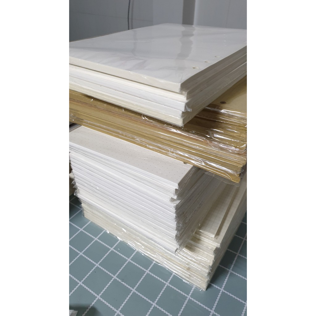 Giấy refill A5 màu kem dày dặn và nhiều kiểu dáng 100gsm