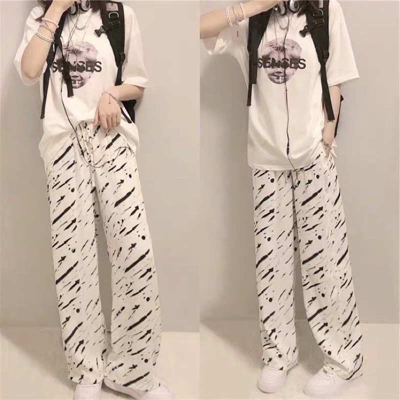 Set bộ loang trắng mặt người ullzang (ảnh thật) | BigBuy360 - bigbuy360.vn