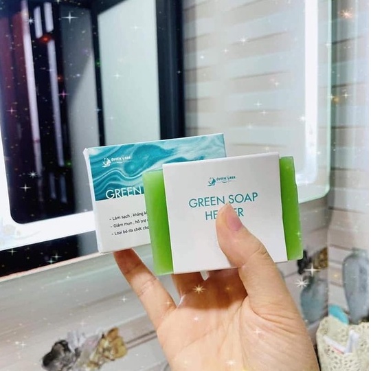 Xà Bông Thảo Dược Green Soap Herber Quyên Lara Siêu Thơm,Tinh Chất Thiên Nhiên, Sáng Da, Giảm Mụn Trắng Hồng 100g