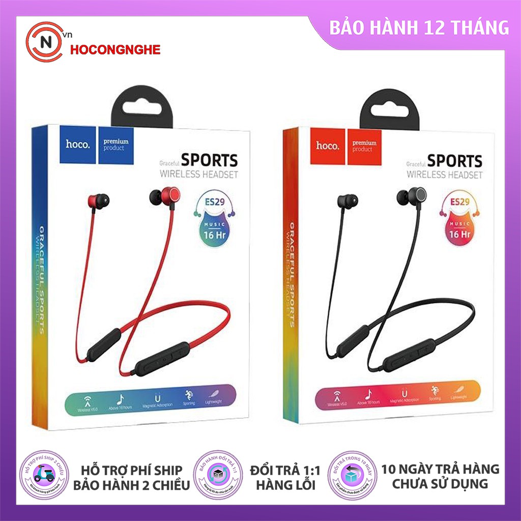 🌟CHÍNH HÃNG🌟 Tai nghe bluetooth thể thao choàng cổ Hoco ES29 - Nghe nhạc và đàm thoại 16H liên tục {BẢO HÀNH ĐỔI MỚI} | BigBuy360 - bigbuy360.vn