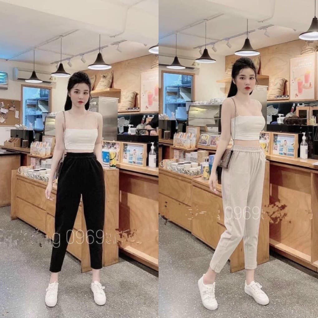 Bán sỉ quần baggy dạ cạp chun cúc gấu cho nữ x | BigBuy360 - bigbuy360.vn